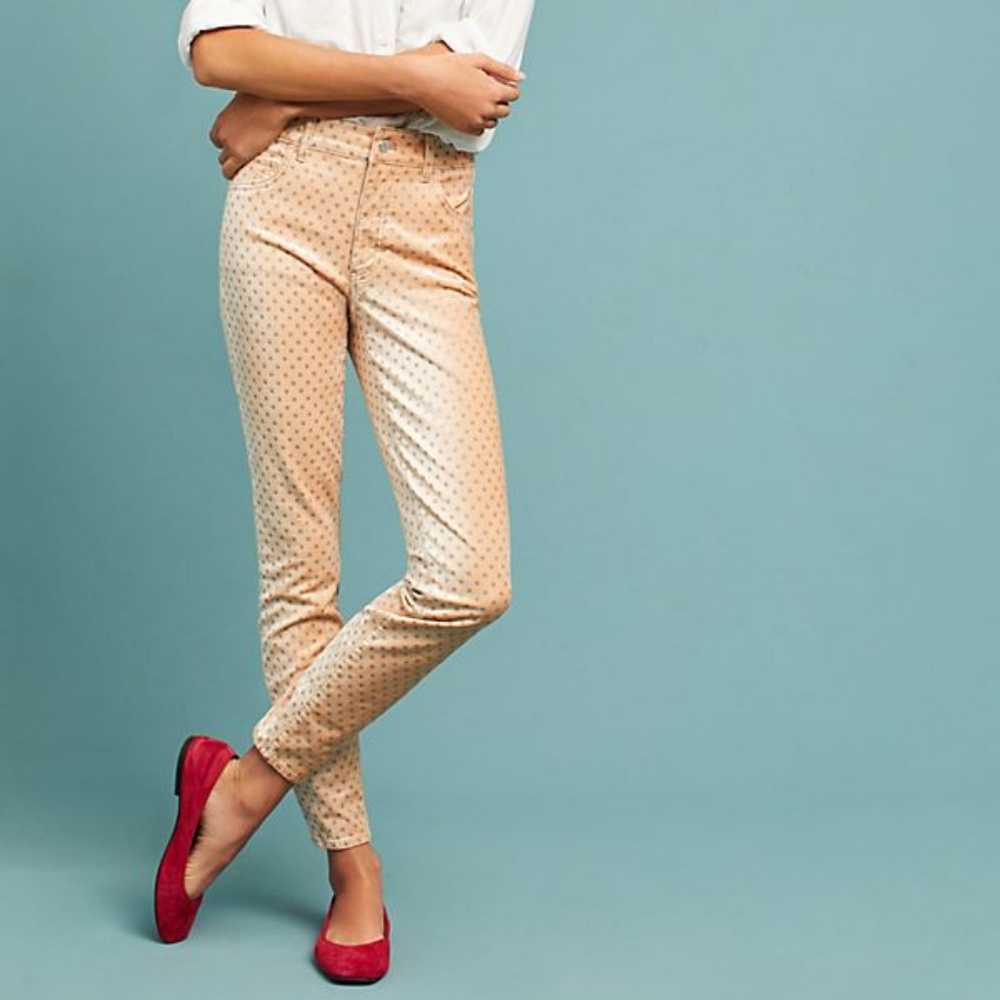 Pilcro Velvet High-Rise Skinny Ankle Jeans